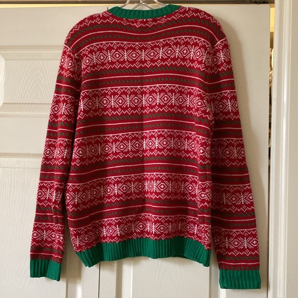 Very cool Ugly Christmas Sweater. Sequins flip naughty to nice. EUC. Size M - Picture 5 of 7